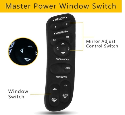 Corvette 1997-2004 Links Fahrerseite Elektro-Strom-Fenster-Schalter aus ABS-Kunststoff