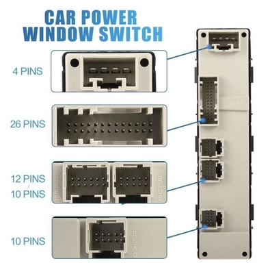 H2 Elektro-Strom-Fensterschalter für Front-Left-Side-Auto Cadi-llac GMC Chevrolet